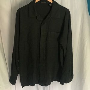 dark green button up